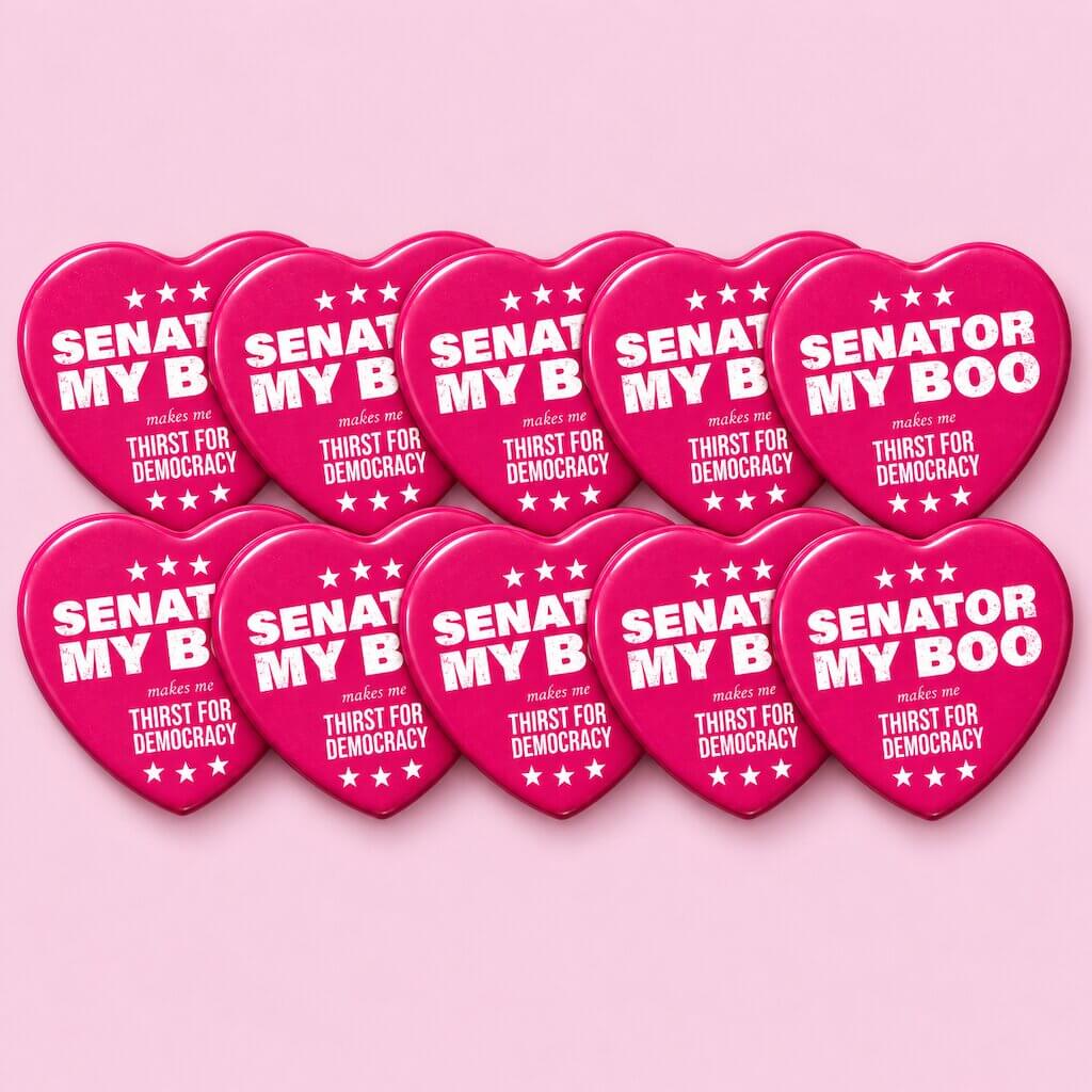 Senator My Boo Heart Button Packs — Thirst Hard, Buy Harder, Save Hardest