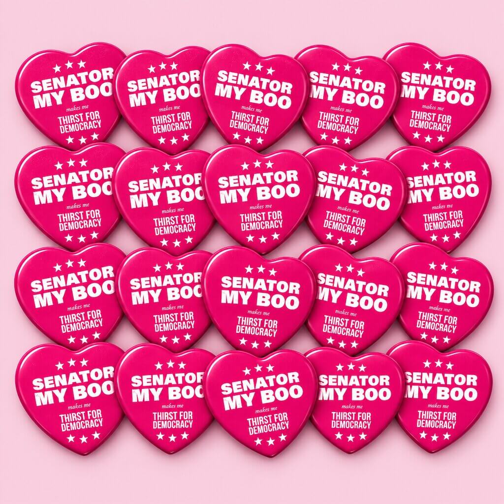 Senator My Boo Heart Button Packs — Thirst Hard, Buy Harder, Save Hardest